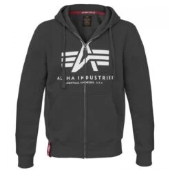 Alpha Industries Basic Zip Hoody Kapuzen Jacke (Sale) 12 Alpha Industries Basic Zip Hoody Kapuzen Jacke (Sale) -Hiker Style Verkaufsgeschäft a178325 003